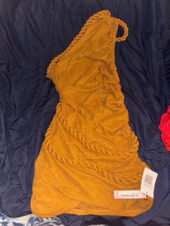 Micas Dresses & Skirts - One-Shoulder Rope-Trim Dress in Mustard